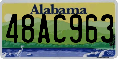 AL license plate 48AC963