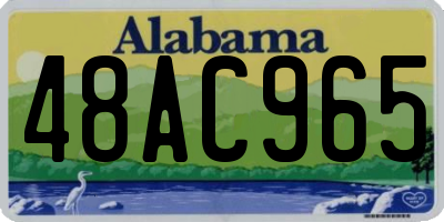AL license plate 48AC965