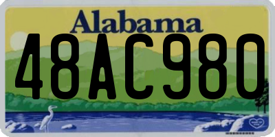 AL license plate 48AC980