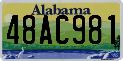 AL license plate 48AC981