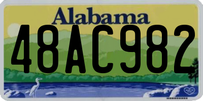 AL license plate 48AC982