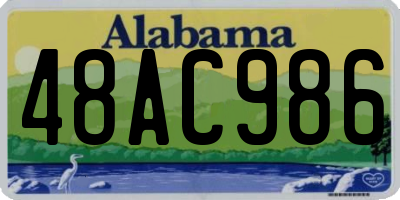 AL license plate 48AC986
