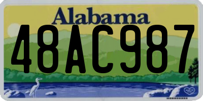 AL license plate 48AC987
