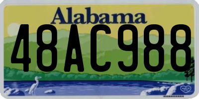 AL license plate 48AC988
