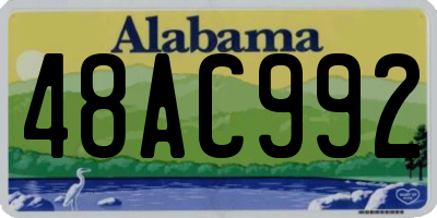AL license plate 48AC992