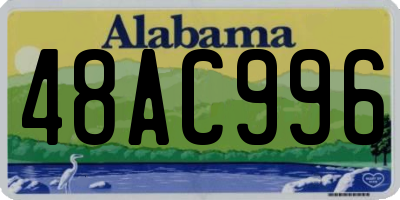 AL license plate 48AC996