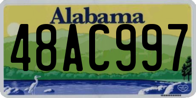 AL license plate 48AC997