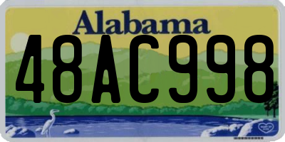 AL license plate 48AC998
