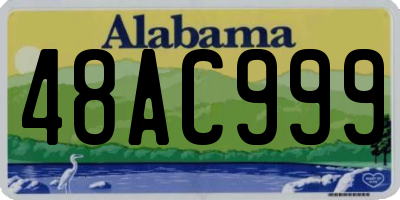 AL license plate 48AC999
