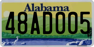 AL license plate 48AD005