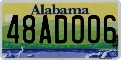 AL license plate 48AD006