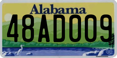 AL license plate 48AD009