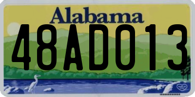 AL license plate 48AD013