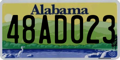 AL license plate 48AD023