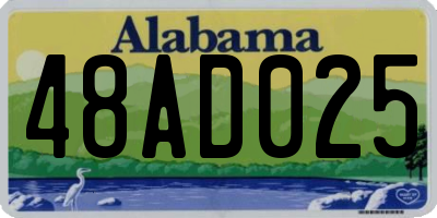 AL license plate 48AD025