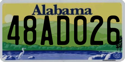 AL license plate 48AD026