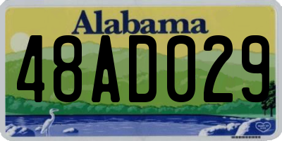 AL license plate 48AD029