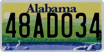 AL license plate 48AD034