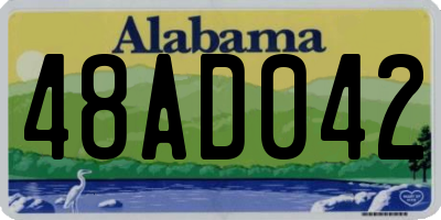 AL license plate 48AD042
