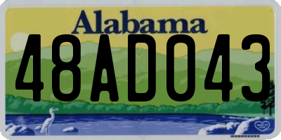 AL license plate 48AD043
