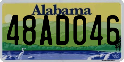 AL license plate 48AD046