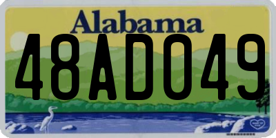 AL license plate 48AD049