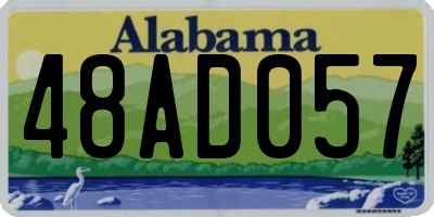AL license plate 48AD057