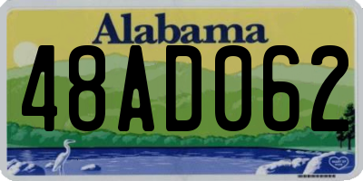 AL license plate 48AD062