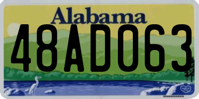 AL license plate 48AD063