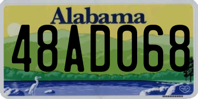 AL license plate 48AD068