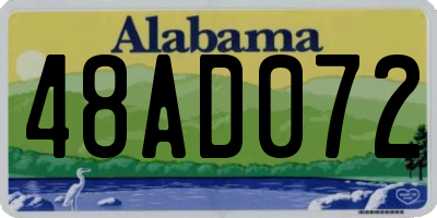 AL license plate 48AD072