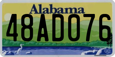 AL license plate 48AD076