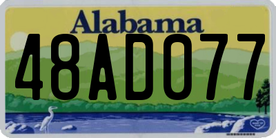 AL license plate 48AD077