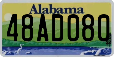 AL license plate 48AD080