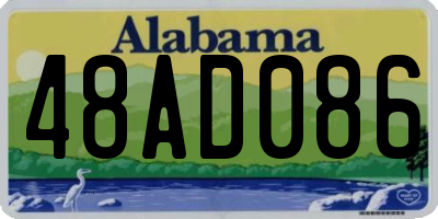 AL license plate 48AD086