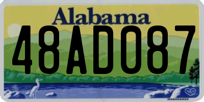 AL license plate 48AD087