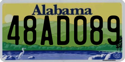AL license plate 48AD089