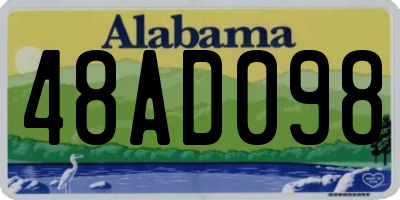 AL license plate 48AD098