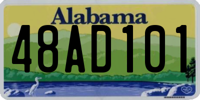 AL license plate 48AD101