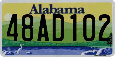 AL license plate 48AD102
