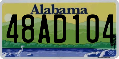 AL license plate 48AD104