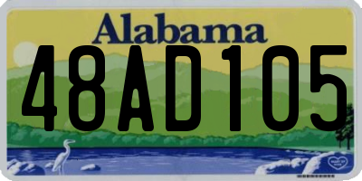 AL license plate 48AD105