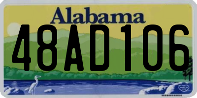 AL license plate 48AD106