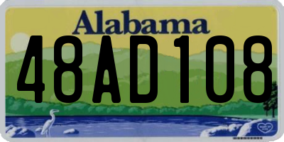 AL license plate 48AD108