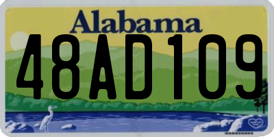 AL license plate 48AD109