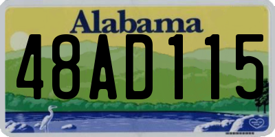 AL license plate 48AD115