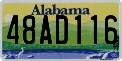 AL license plate 48AD116
