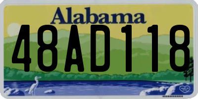 AL license plate 48AD118