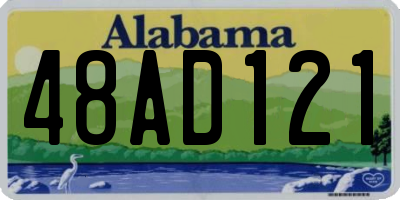 AL license plate 48AD121