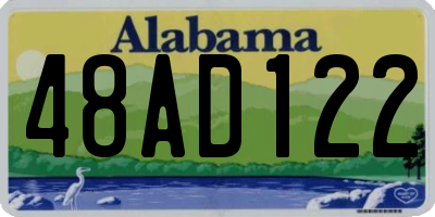 AL license plate 48AD122